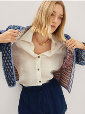 Mango Reversible Multi-Color Floral Long Sleeve Quilted Jacket TikTok Trendy SM