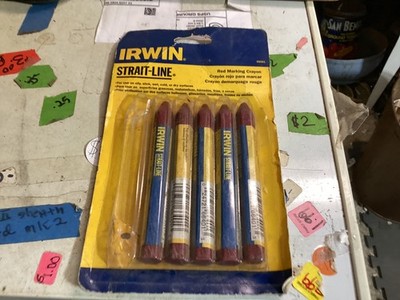 Irwin Tools 2 Pack Strait Line Red Marking Lumber Crayons 666012  Lot of 2 Packs