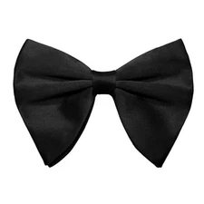 Oversized Bow Ties for Men, Mens Bow Tie Solid Color Pretied Bowtie Big Black