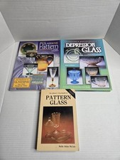3 Uranium Depression Pattern Glass Identification Guide Books Florence McCain