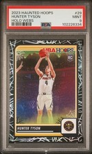 2023 PANINI HAUNTED HOOPS HOLO WEBS #29 HUNTER TYSON PSA 9