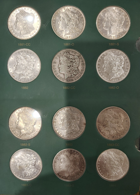 Complete Set 1878-1921 Morgan Silver Dollars 93-S, 89-CC all dates
