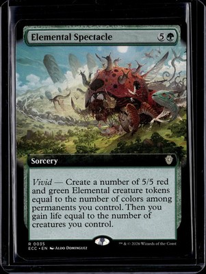 Elemental Spectacle (Extended Art) - 35 - ECC - NM - MTG Magic the Gathering
