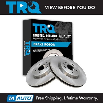 TRQ Front Brake Rotors Pair Set of 2 for Ford Taurus Flex Explorer MKS MKT