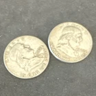 Half Dollar Silver 50C Lot of 2 Coins Liberty Bell Rever Circulated lot 7 silver