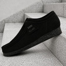 Clarks Wallabee Low Black Suede 26155519 Men  s New