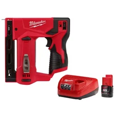 M12 12-Volt Lithium-Ion Cordless 3/8 In. Crown Stapler with Compact Battery Pack