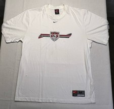 VTG Nike USA Soccer Dri Fit T Shirt Team USA Sz Medium 2004 World Cup USMNT Flaw