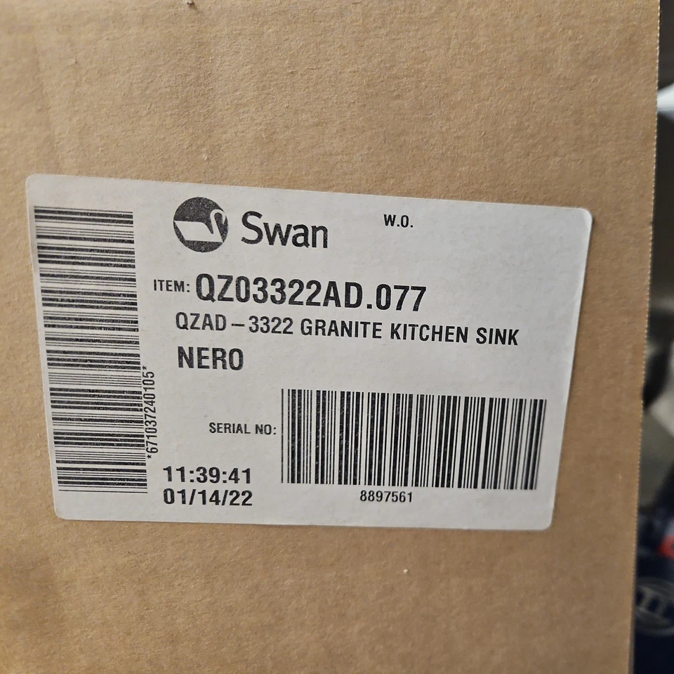  Кухонная раковина с одной чашей гранит 10 дюймов прямоугольная 33 дюйма x 22 дюйма x 10 дюймов - Изображение 4 из 4