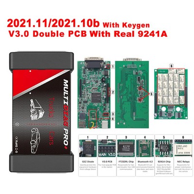 Multidiag Pro Bluetooth OBD2 Scanner TCS PRO VCI V3 Car Truck Diagnostic Tool