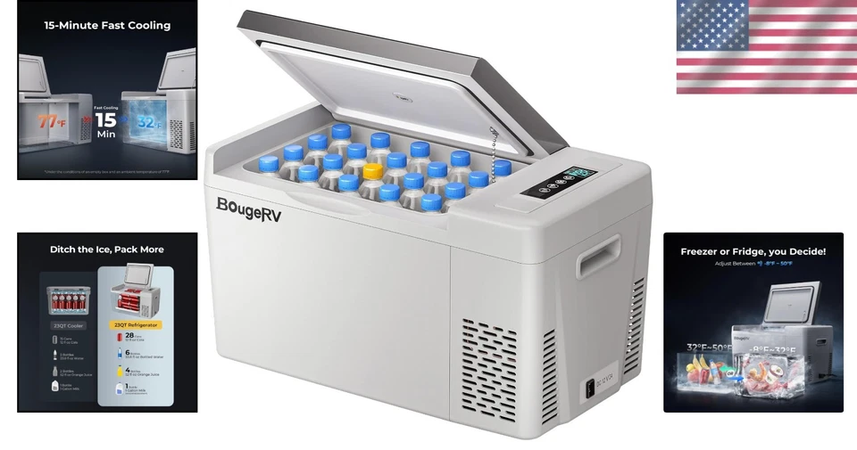 Portable 12V Refrigerator - 23 Qt Car Freezer for Travel & Camping Adventures - Image 2 of 4