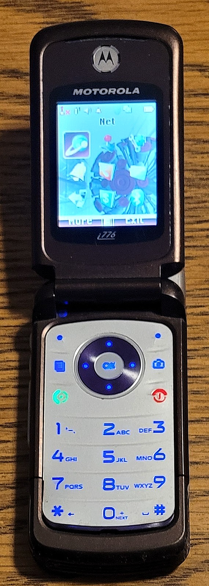 Motorola i776 - Silver and Brown ( Nextel ) Very Rare iDEN Flip