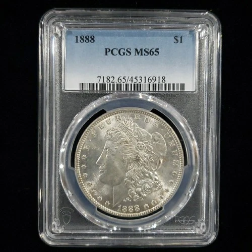 1888 $1 Morgan Dollar PCGS MS65 – Gem Mint State Silver, US Coin