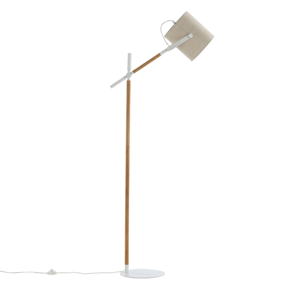 Lampadaire Dennis blanc 156cm éclaire enfin vos coins sombres