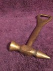 HEAVY SOLID BRASS ICE PICK BOTTLE OPENER HAMMER BARWARE — photo 3