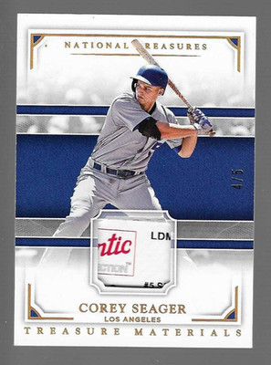 Corey Seager 2017 Panini National Treasures Laundry Tag 4/5