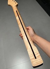 Stainless steel 22fret Rosewood Natural Flame Maple Electric Guitar Neck Gloss