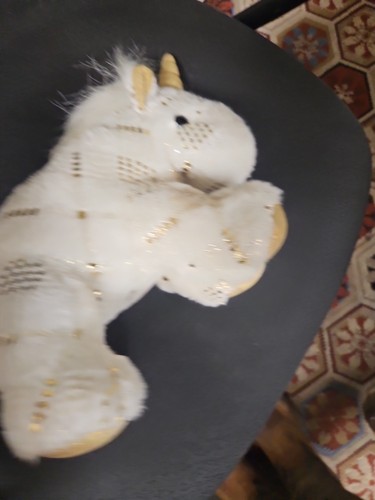 White Unicorn Shaped Girls Plush Purse Silver Tone Strap Toby Enterprises 10”x7” - Picture 10 of 11