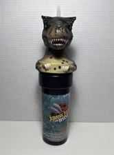 Universal Studio Hollywood Jurassic Park  Ride Dinosaur Straw Cup T Rex Top 1997