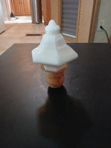 Vntg White Milk Glass Stoppers For Decanters