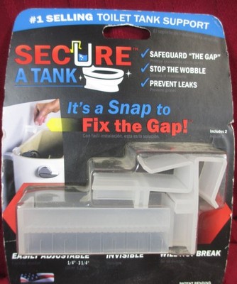 Secure A Tank Toilet GAP Stop Disastrous Leaks Pack of 2 Braces WOBBLE SUPPORT