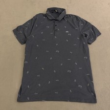 Travis Mathew Shirt Men's Large Blue Polo Golf Pima Cotton Polyester