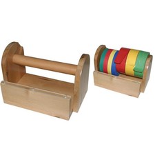 Creativity Street Wooden Tape Stand Holder for 8 Rolls, Durable Wood Design