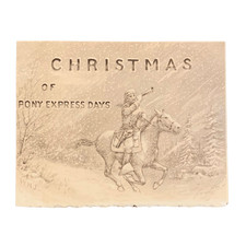 William Henry Jackson / Christmas of Pony Express Days Signed Card Buffalo Bill