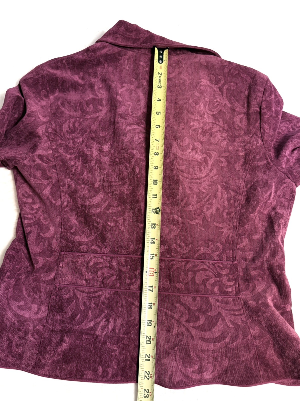 Chicos Jacket, Size 1, Lined, Embossed Pattern, D… - image 4