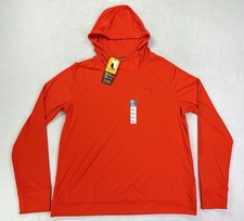 Carhartt Force Sun Defender Hoodie Womens L Orange Long Sleeve UPF 50 Hooded New