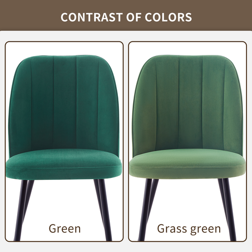 2/4/6X Dining Chairs Velvet Padded Seat Metal Legs Breakfast Kitchen Office - Picture 42 of 53