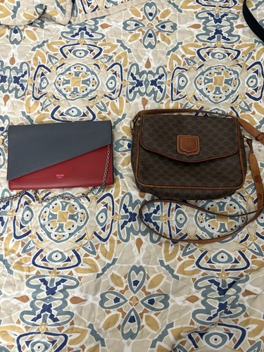 Lot of 2 Vintage Celine Bags – Authentic Leather Designer Handbags