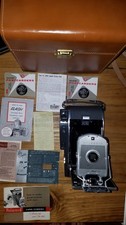 Polaroid Land Camera Model 150 w/ Original Leather Case  Accessories Untested