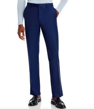 John Varvatos Men's Bedford Light Navy Flat Front Suit Pants 38 New 762061
