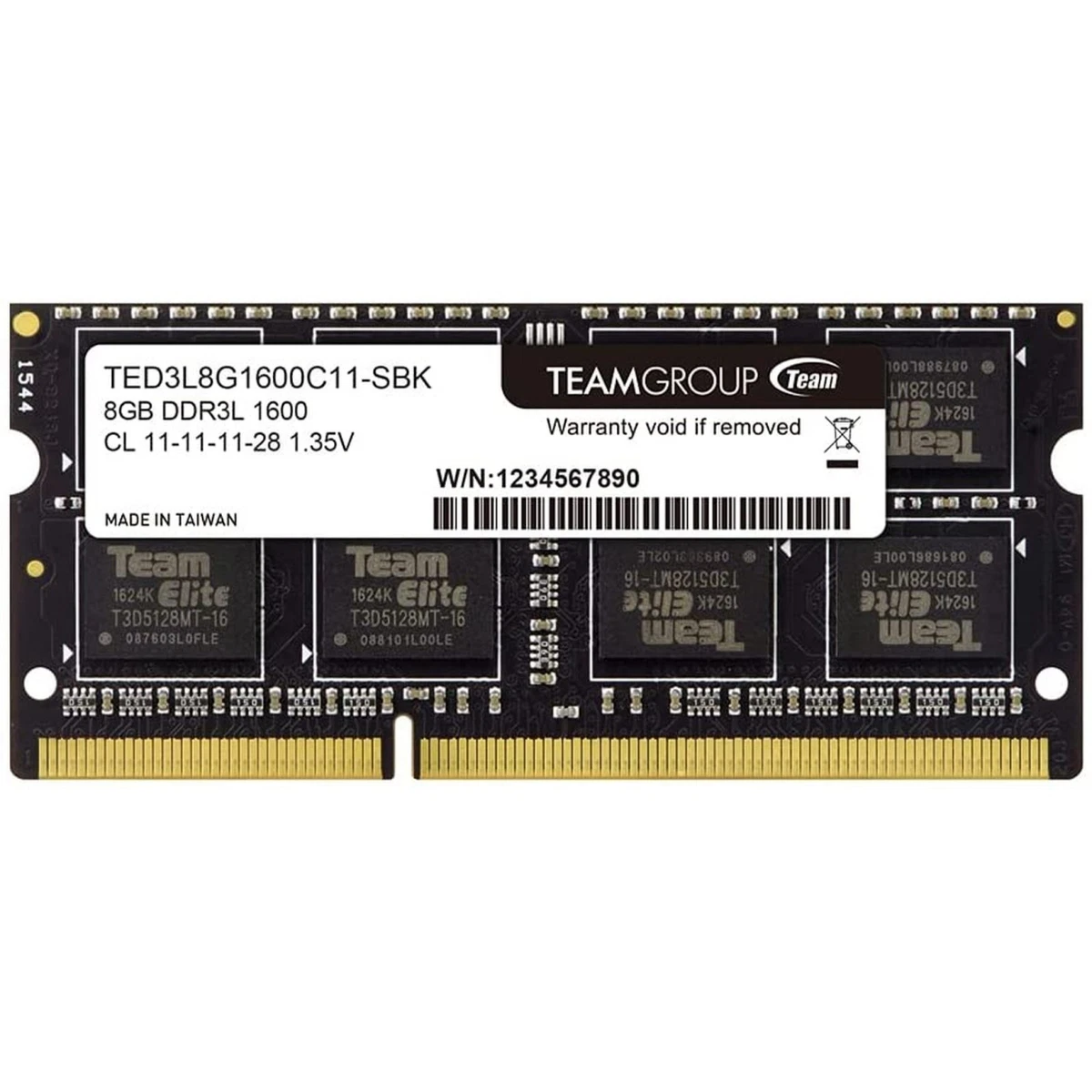 Team Group PC3-12800 (DDR3-1600) 8 GB Computer Memory (RAM) for