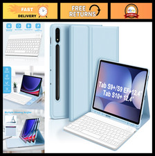12.4" Keyboard Case for Galaxy Tab S10 /S9 /S9 FE Detachable Bluetooth, S Pen