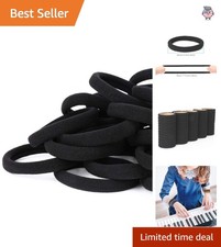 Durable Seamless Hair Bands - 50PCS Cotton Ties for Thick Hair Owners