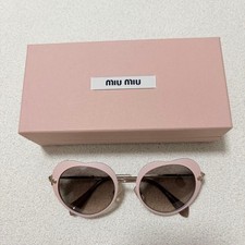 MIU MIU SMU54 Heart Sunglasses Black Women's Velvet Case Pouch Box