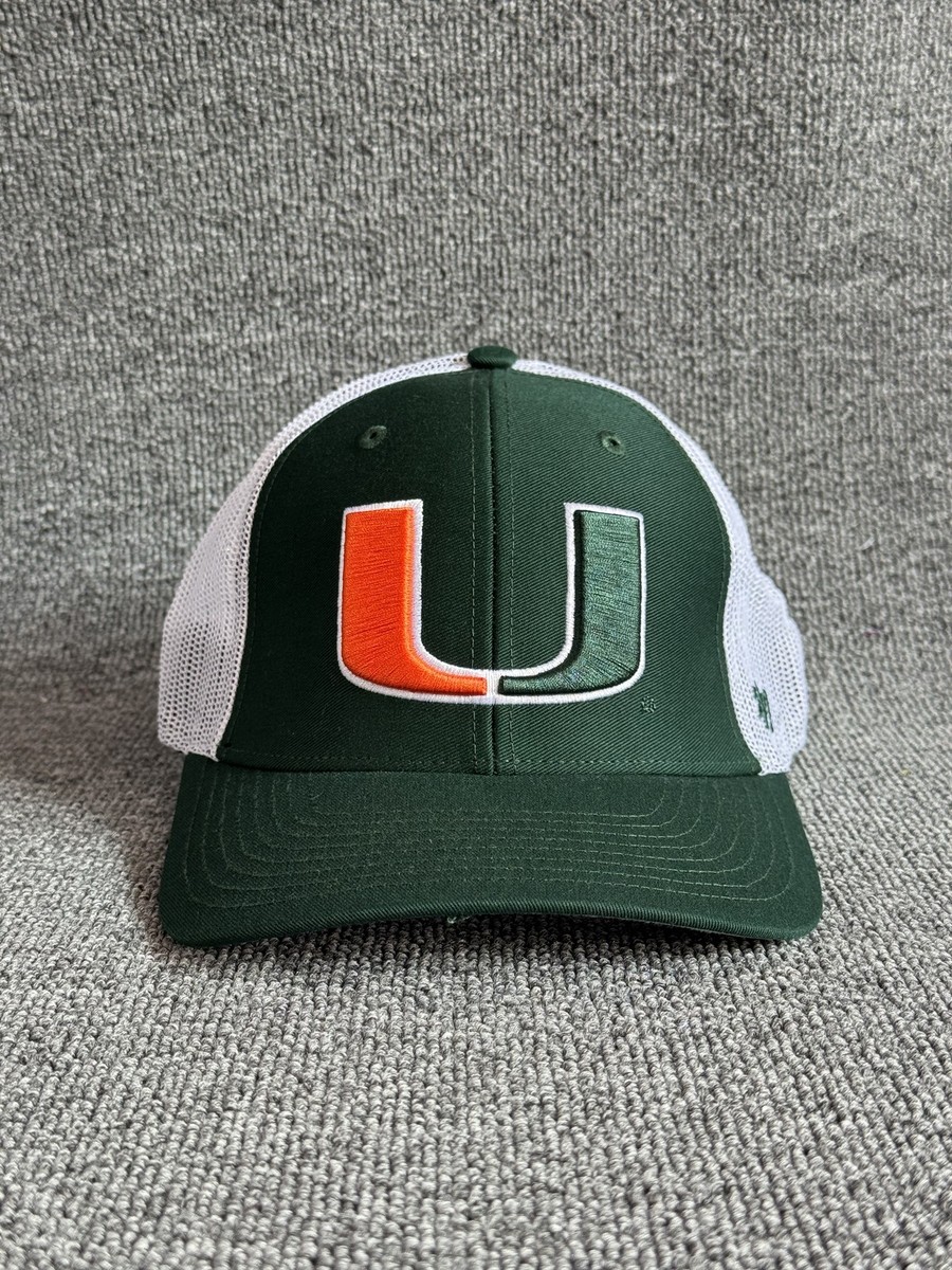 '47 Brand Miami Hurricanes Trucker Snapback Green White One Size Hat