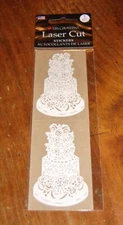 Mrs. Grossman Retired Laser Cut Silhouette Sticker Sheet NIP ~ Wedding Cake
