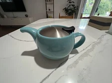 FORLIFE Teapot Turquoise Blue Infuser Tea Loose Ceramic VGC
