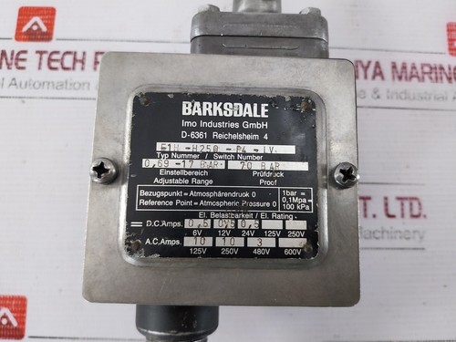 Barksdale E1H-H250-P4-LV Pressure Switch 0 TO 260 PSI - Picture 9 of 9