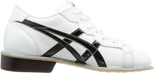 ASICS Weight Lifting Shoes Leather 1163A006 White Black New with Box from Japan! - Afbeelding 1 van 6