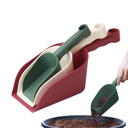 3pcs Soil Scoop Ergonomic Food Scooper Multifunctional Garden Hand Shovel