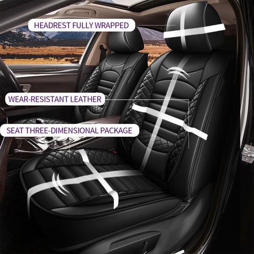 Front Row PU Leather For Ford Explorer 2004-2023 Car 2-Seat Covers Cushion 2pcs - Picture 5 of 5