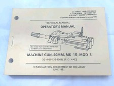 Army TM 9-1010-230-10 Operator's Manual Machine Gun 1991