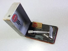 Vintage GEM Micromatic Single Edge Safety Razor Set in Box NRA 1930's
