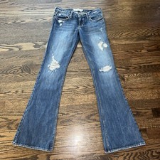 abercrombie kids Girls Jeans Size 16 Slim Blue Distressed Skinny Denim