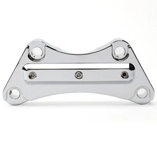 Chrome 1" Handlebar Riser Top Clamp Cover For Harley Road King Street Glide FLTR