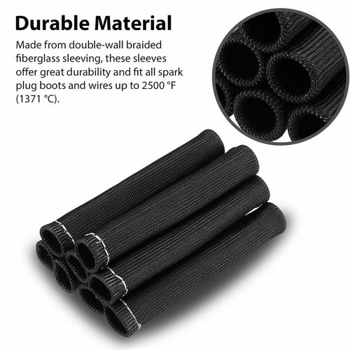 8PCS 2500° Spark Plug Wire Boots Protector Sleeve Heat Shield Cover For LS1/LS2 - Picture 10 of 15